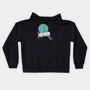 Soyuz Spacecraft in Space Kids Hoodie